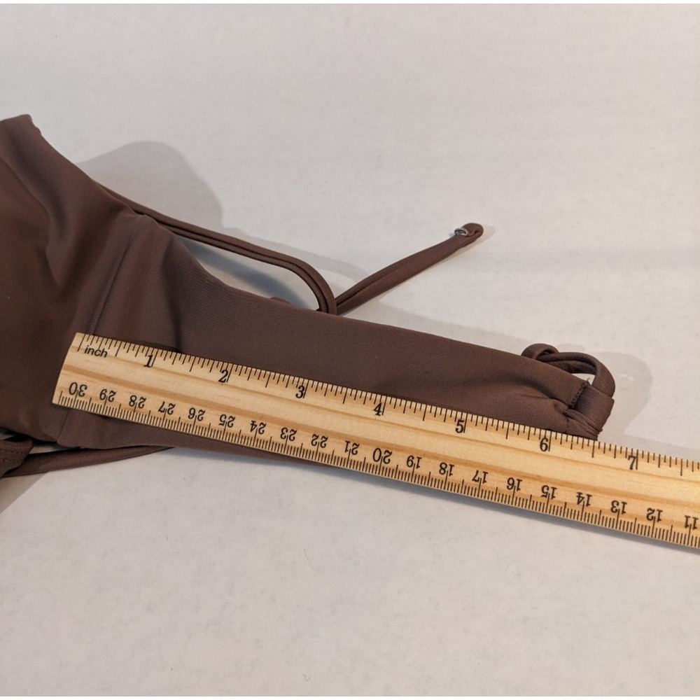 J. Crew Mira Bikini Top Classic Sculpt sz XL Smoky Willow Wood CJ786 NWT - Picture 15 of 16